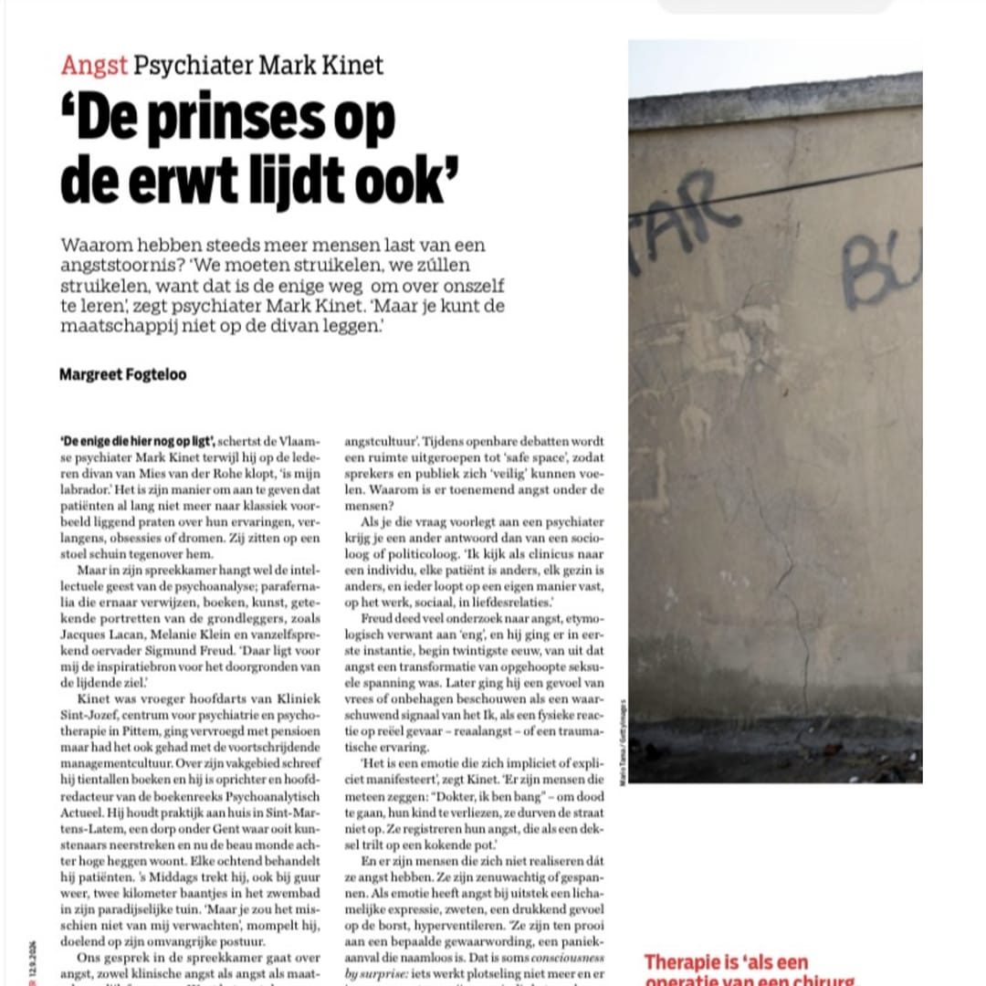 Interview met Mark Kinet in De Groene Amsterdammer